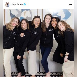 Dow Janes Black Zip-Up Hoodie